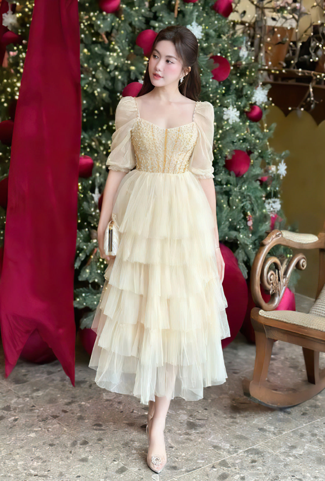 Golden Tulle Reverie | SPT935